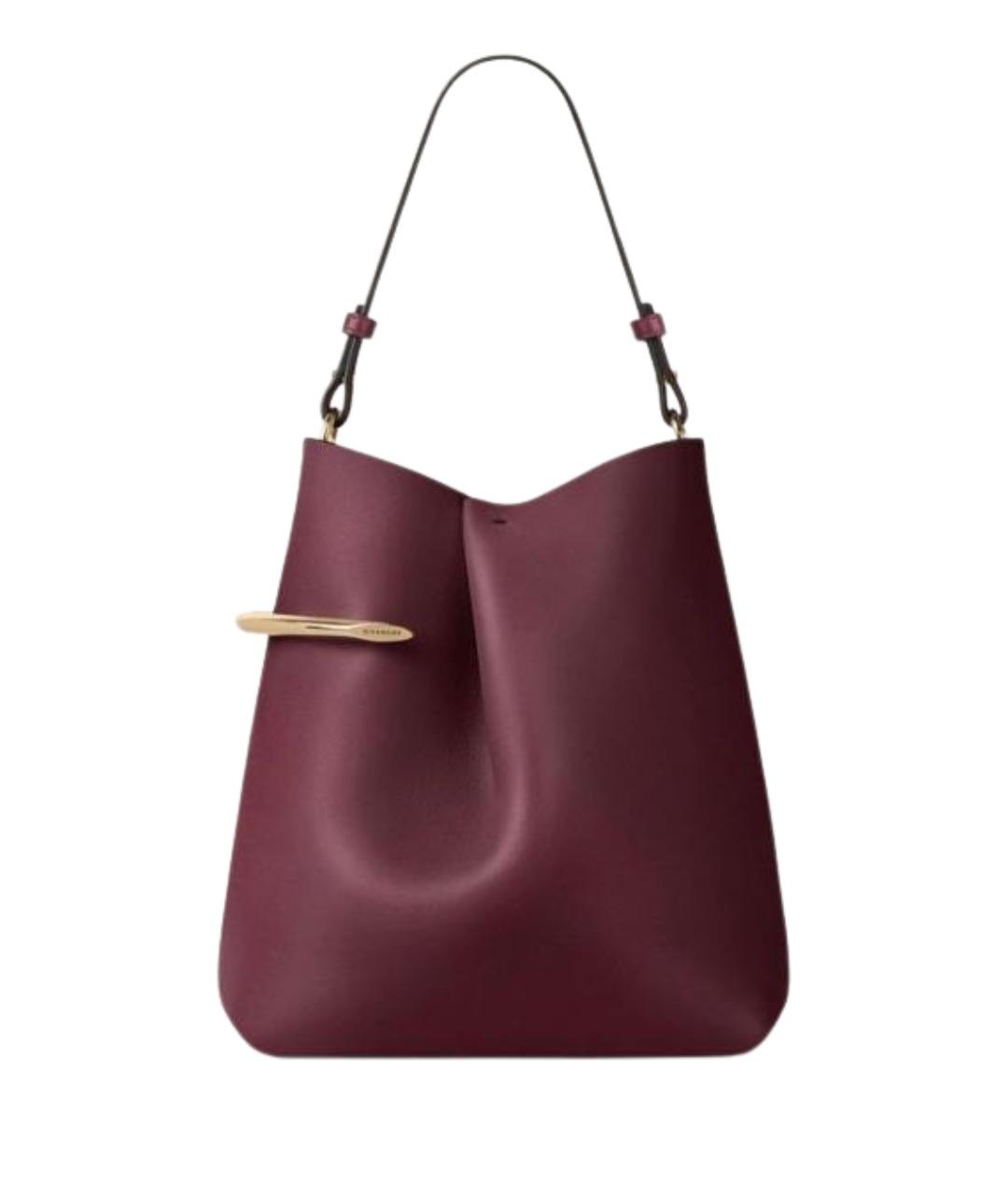 GIVENCHY Бордовая кожаная сумка через плечо, фото 1