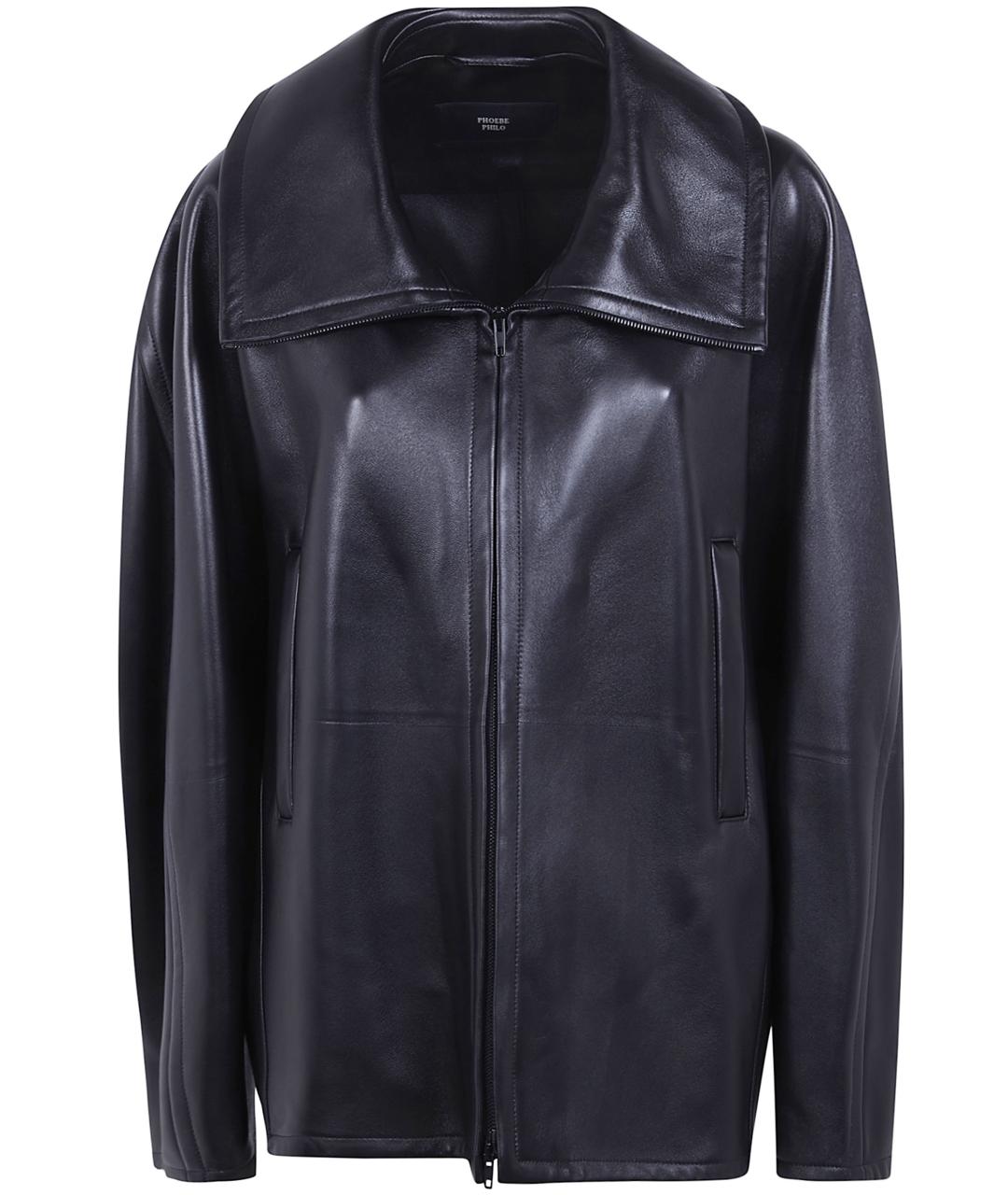 PHOEBE PHILO Черная кожаная куртка, фото 1