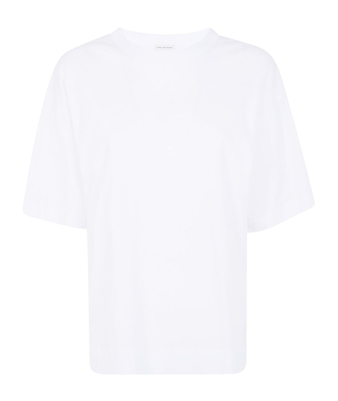 DRIES VAN NOTEN Белая хлопковая футболка, фото 1