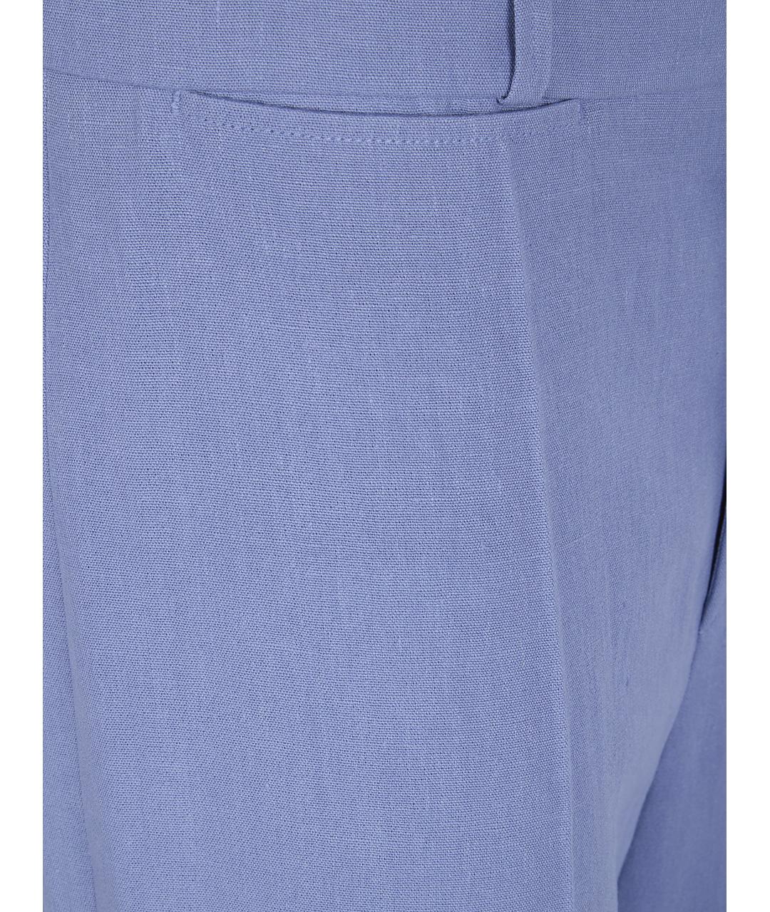 CHLOE Голубые льняные брюки широкие, фото 3