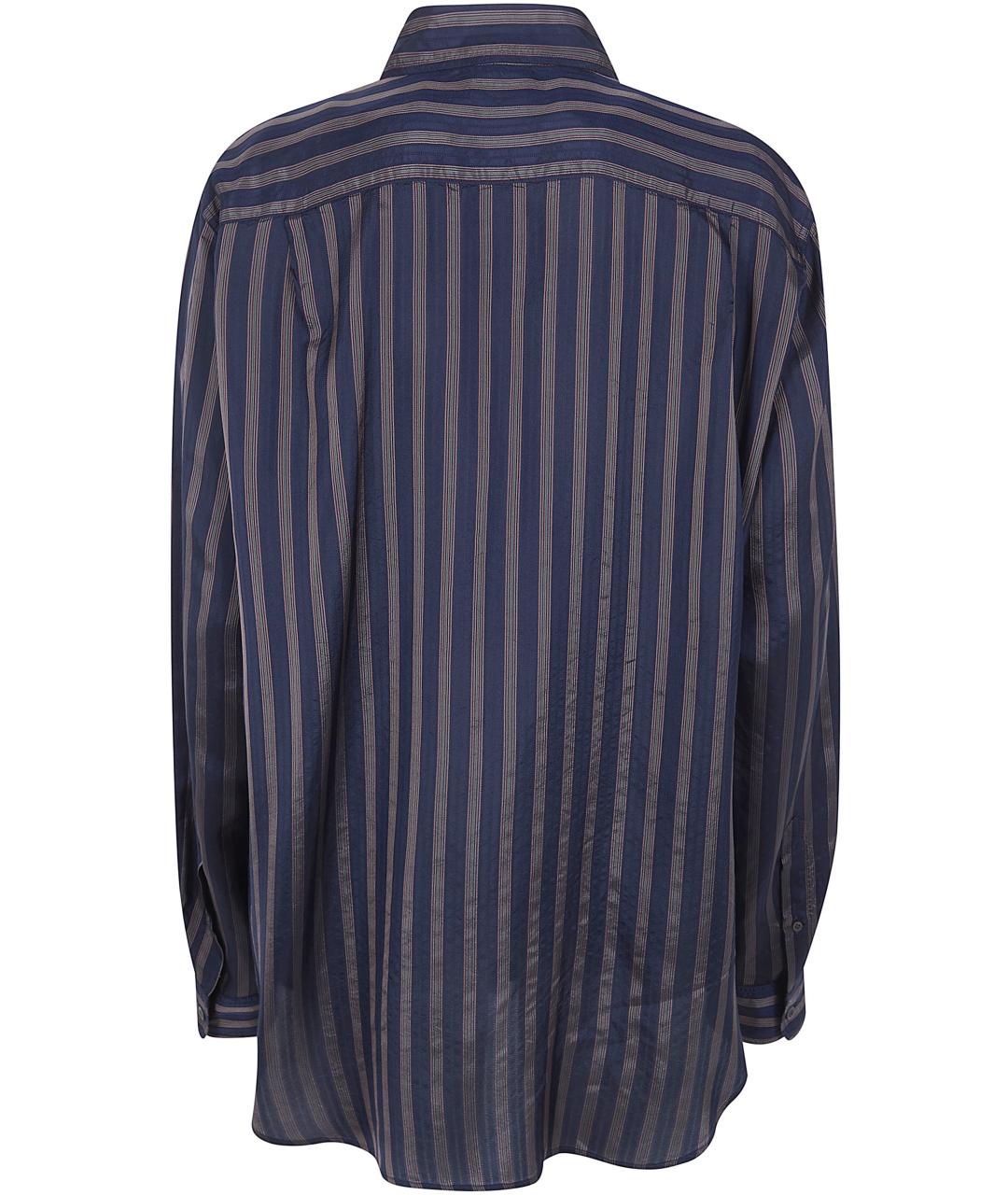 DRIES VAN NOTEN Синяя вискозная рубашка, фото 2