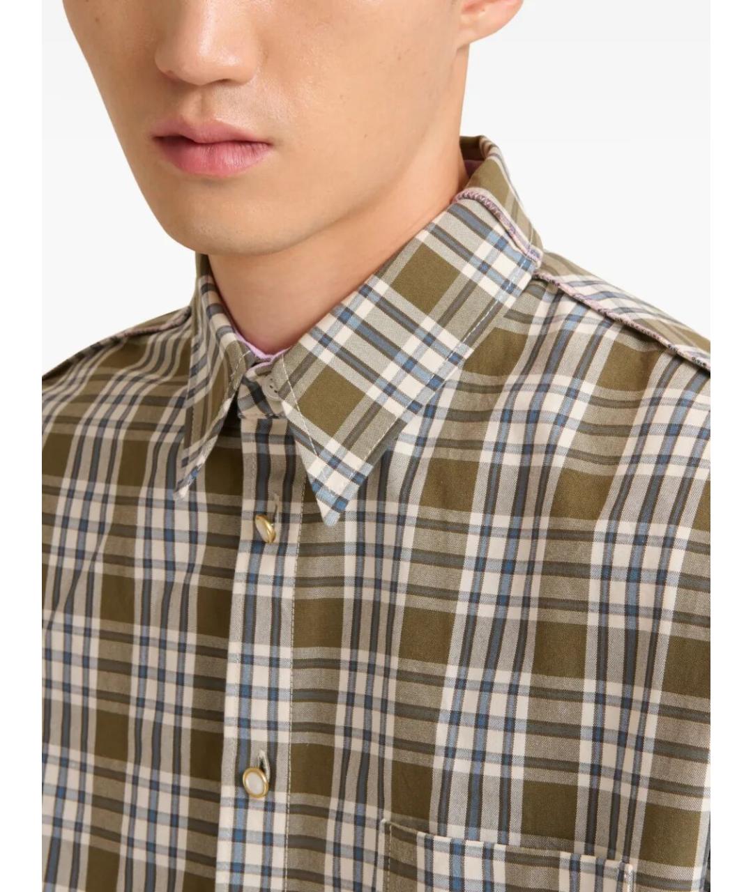 MARNI Коричневая хлопковая кэжуал рубашка, фото 2