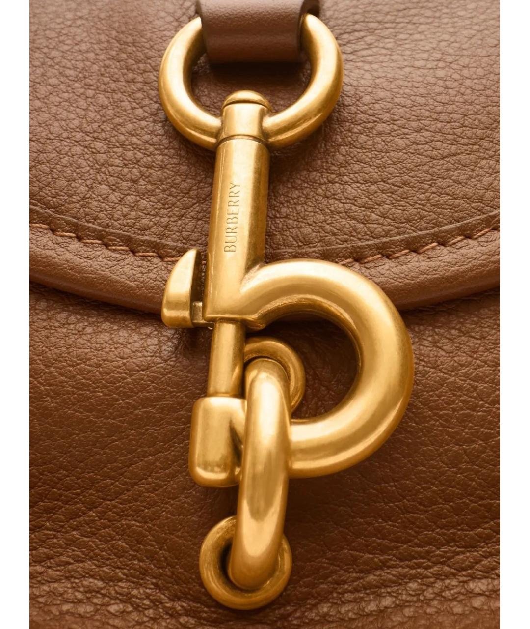 BURBERRY Коричневая кожаная сумка через плечо, фото 4