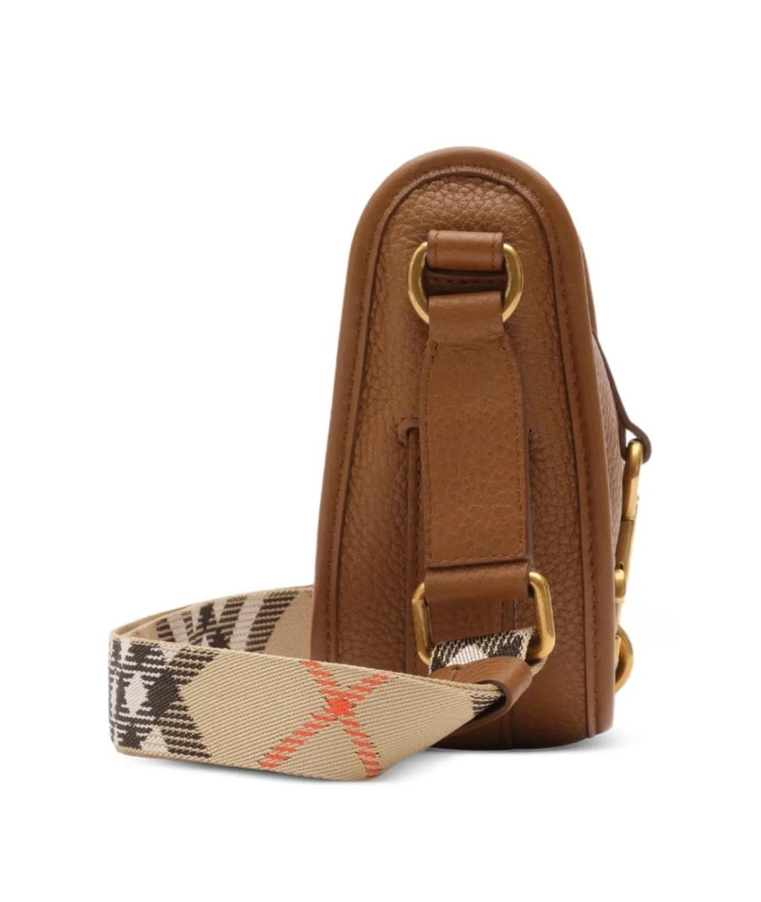 BURBERRY Коричневая кожаная сумка через плечо, фото 3