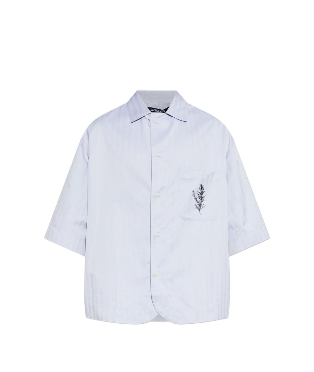 JACQUEMUS Голубая хлопковая кэжуал рубашка, фото 1