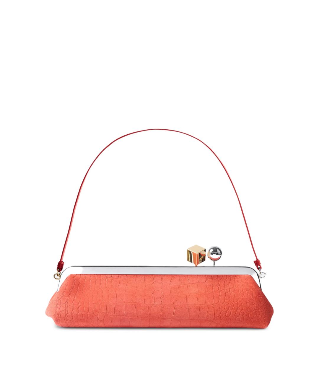 JACQUEMUS Красная кожаная сумка через плечо, фото 2