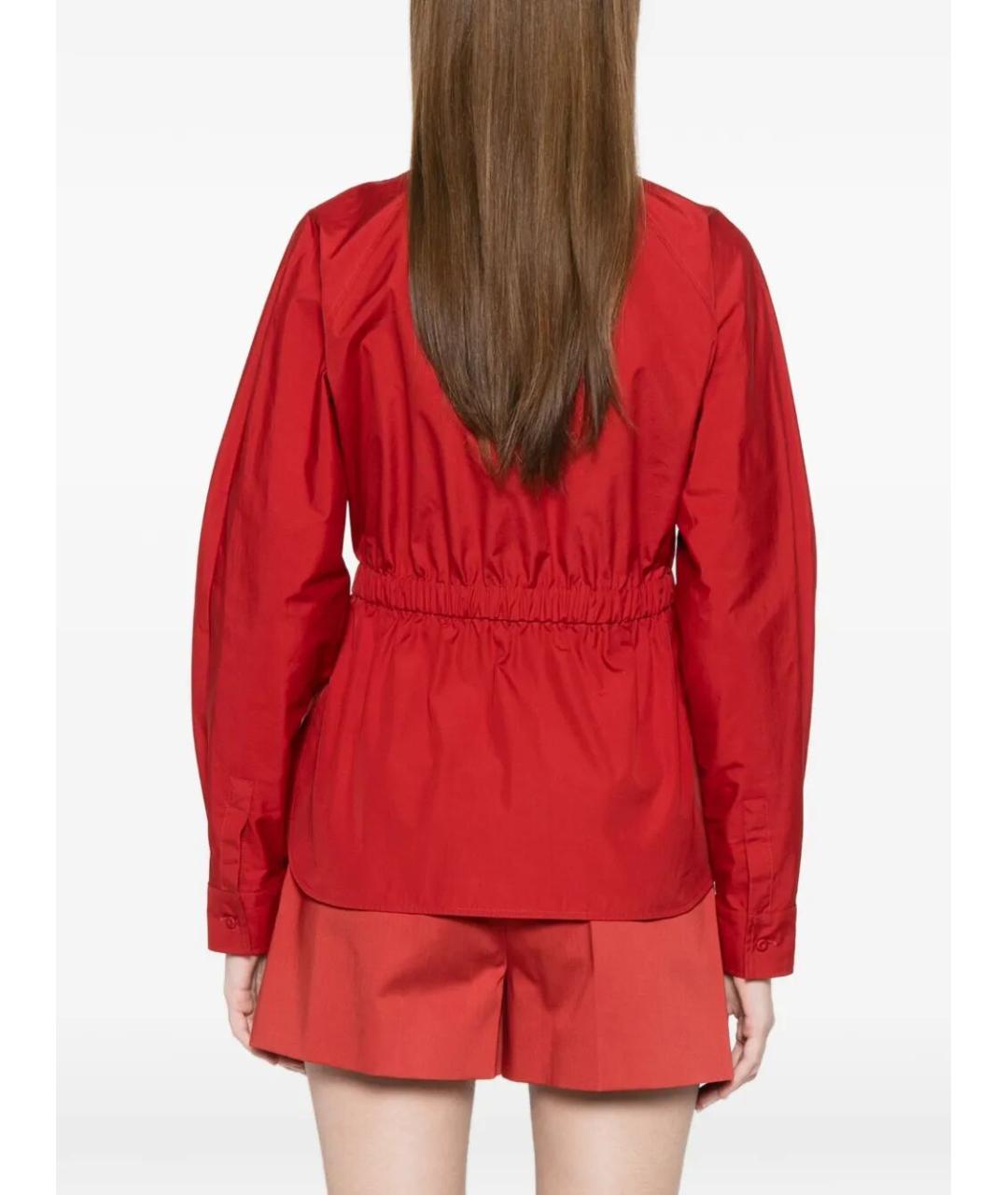 MAX MARA Красная хлопковая рубашка, фото 3