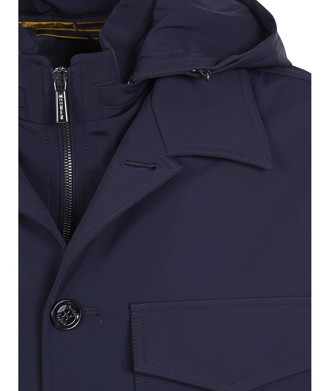 MOORER Синяя полиамидовая куртка, фото 3