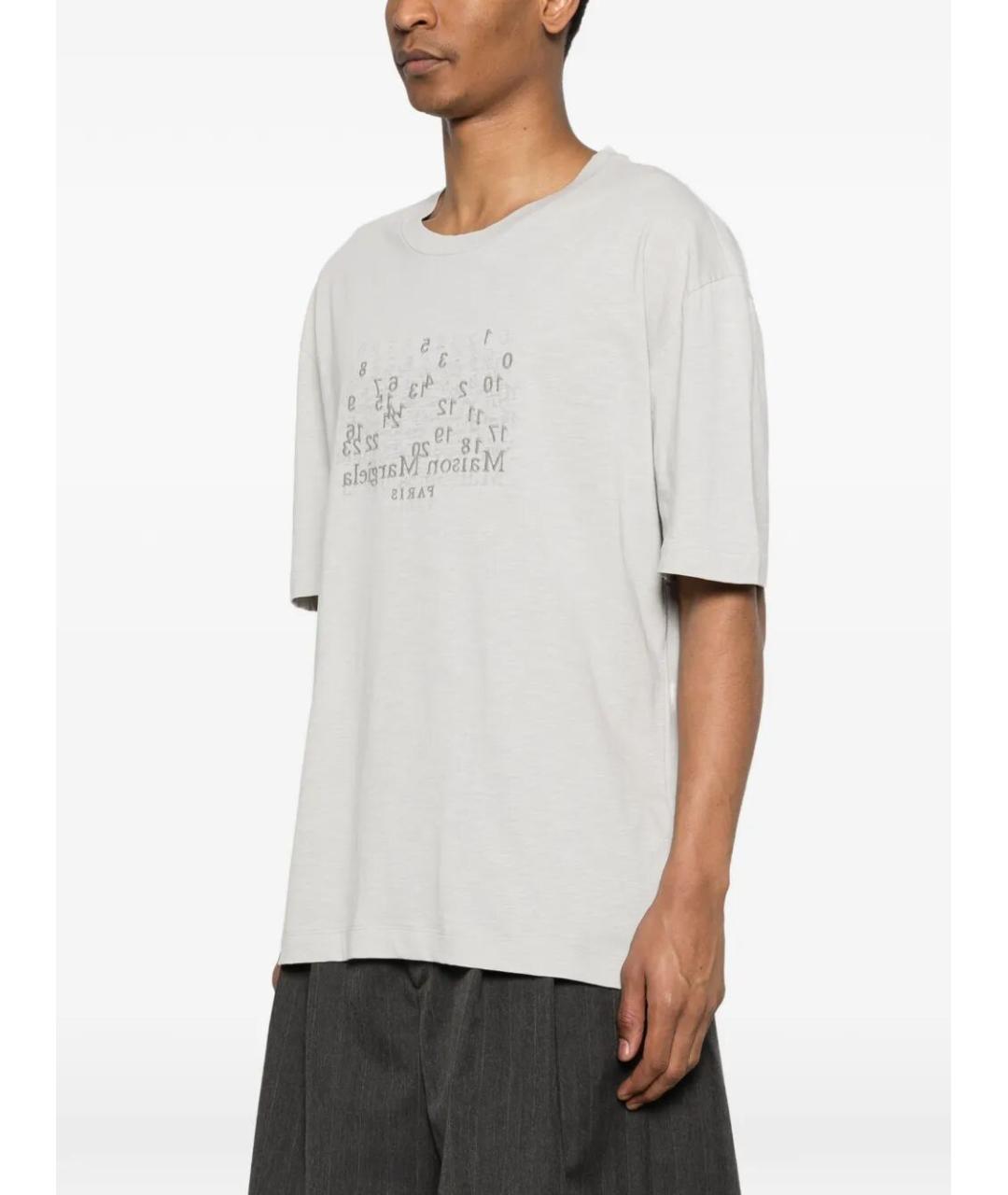 MAISON MARGIELA Серая хлопковая футболка, фото 5