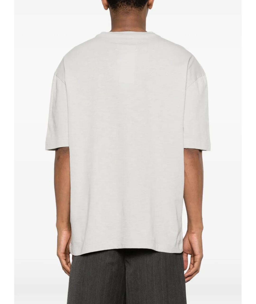 MAISON MARGIELA Серая хлопковая футболка, фото 3