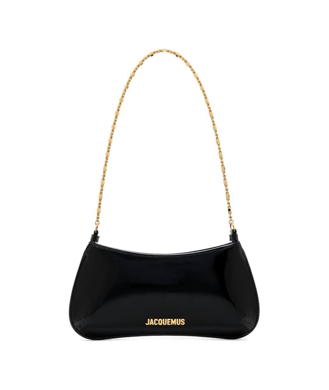 JACQUEMUS Черная кожаная сумка через плечо, фото 1