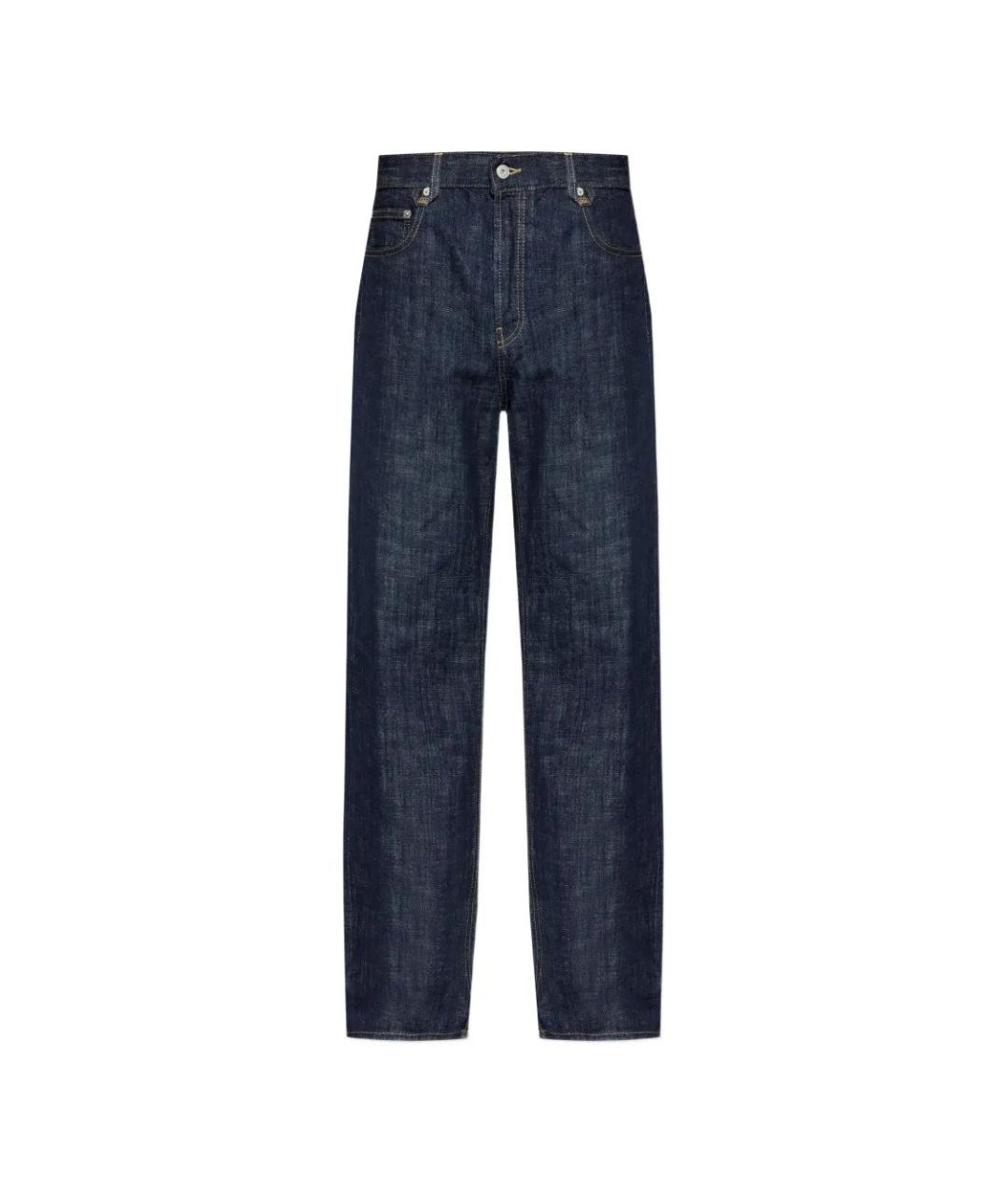 JACQUEMUS Темно-синие хлопковые прямые джинсы, фото 1
