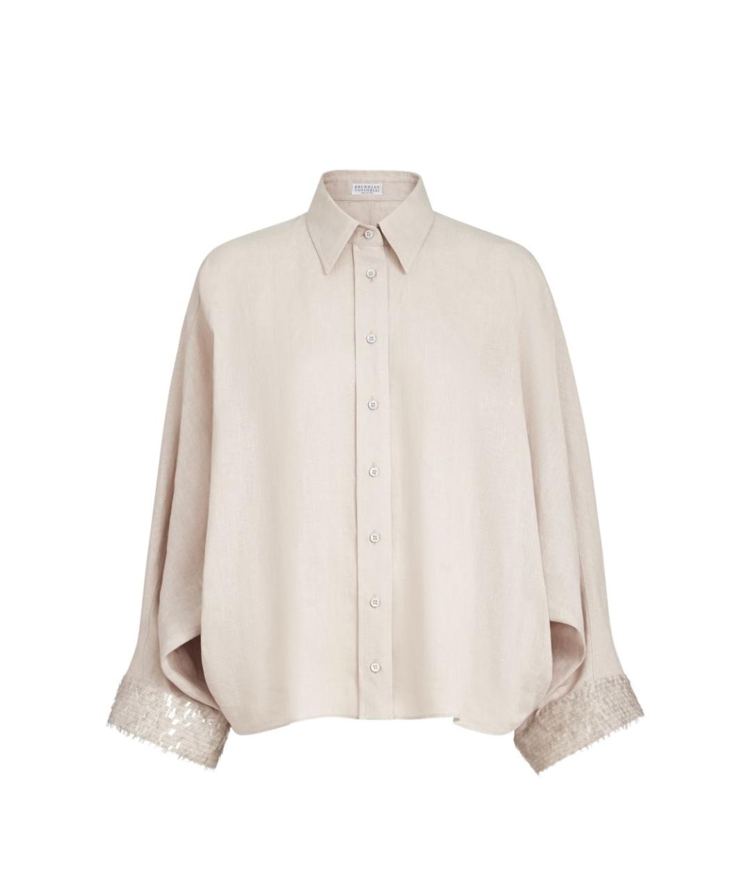 BRUNELLO CUCINELLI Серая льняная рубашка, фото 1