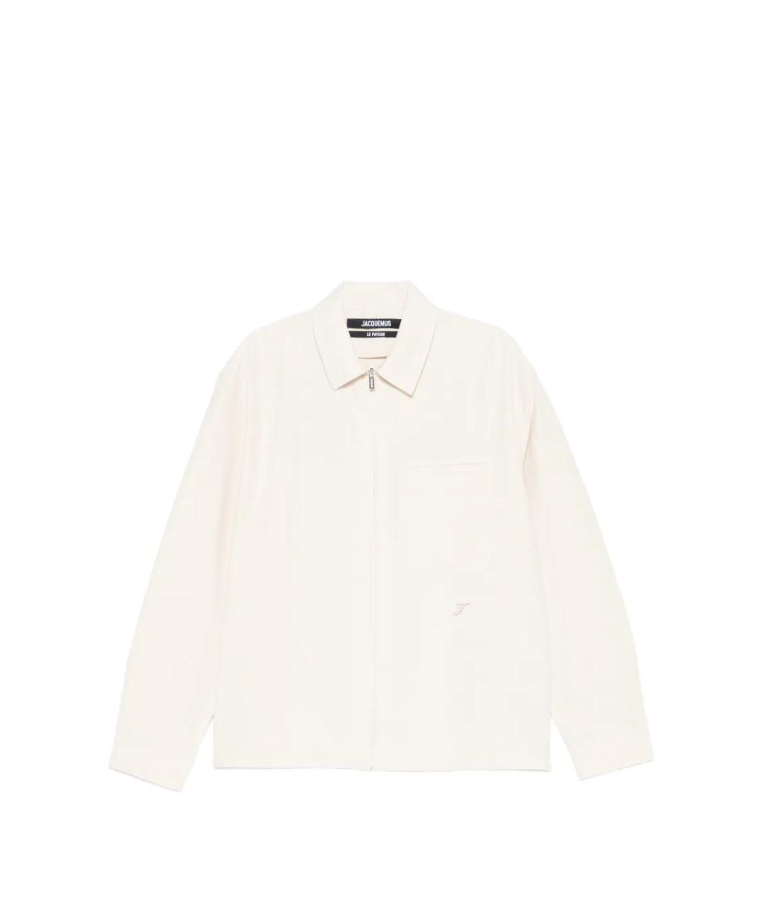 JACQUEMUS Бежевая хлопковая кэжуал рубашка, фото 6