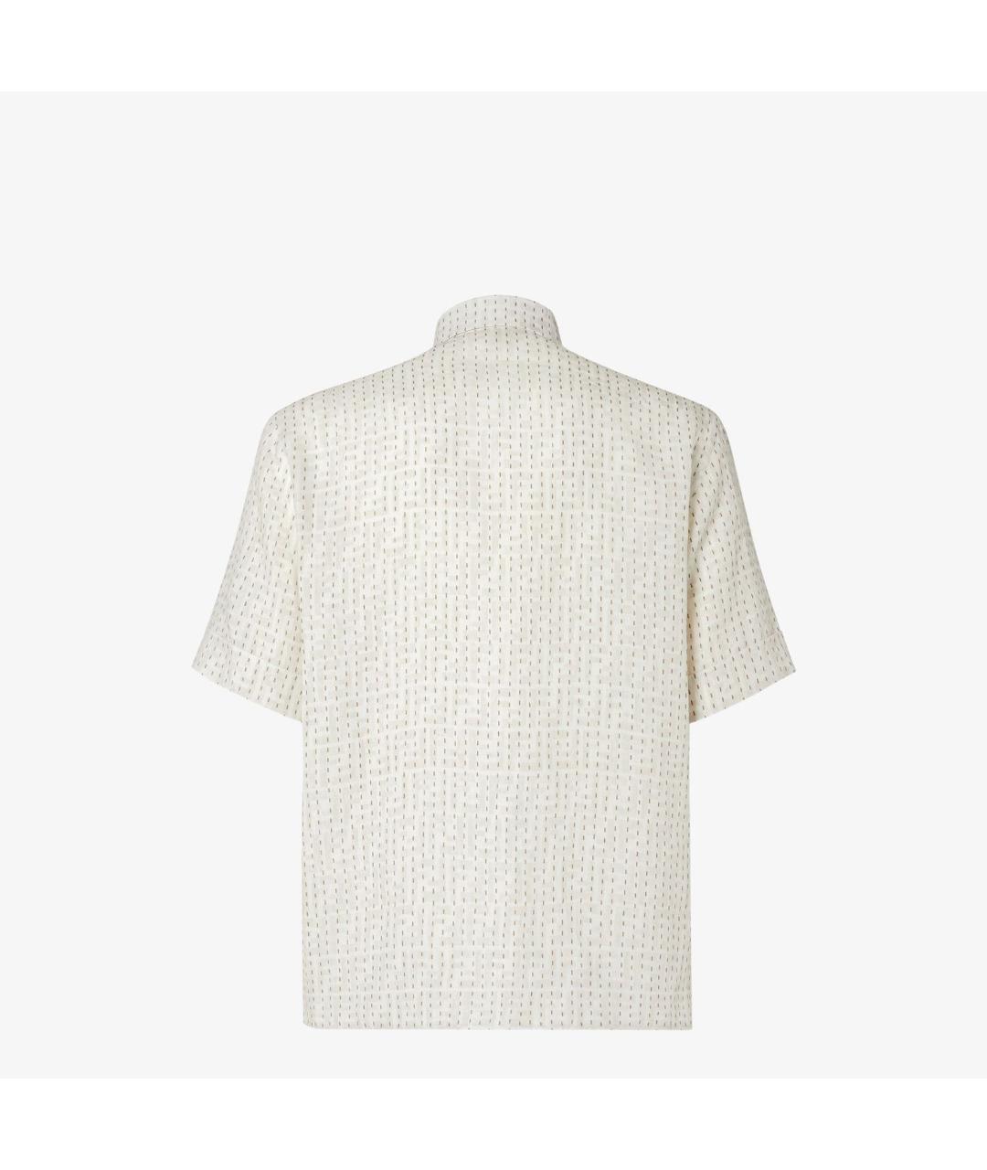 FENDI Бежевая хлопковая кэжуал рубашка, фото 2