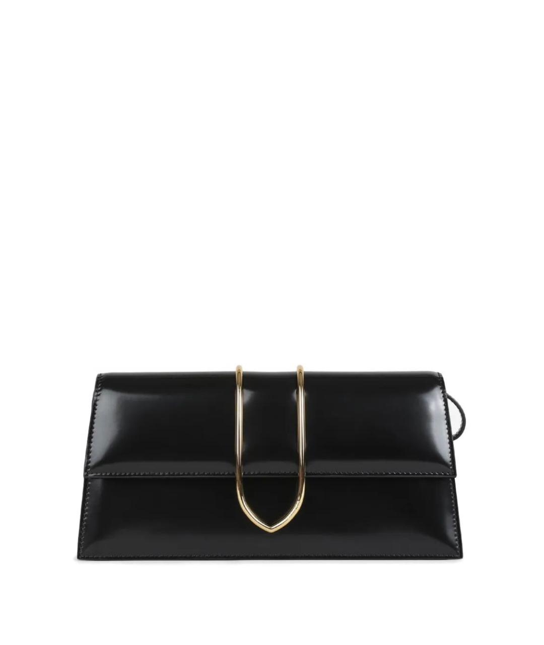 JACQUEMUS Черная кожаная сумка через плечо, фото 1