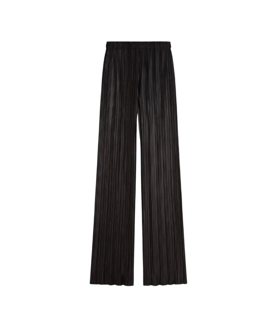 PHOEBE PHILO Черные полиэстеровые прямые брюки, фото 1