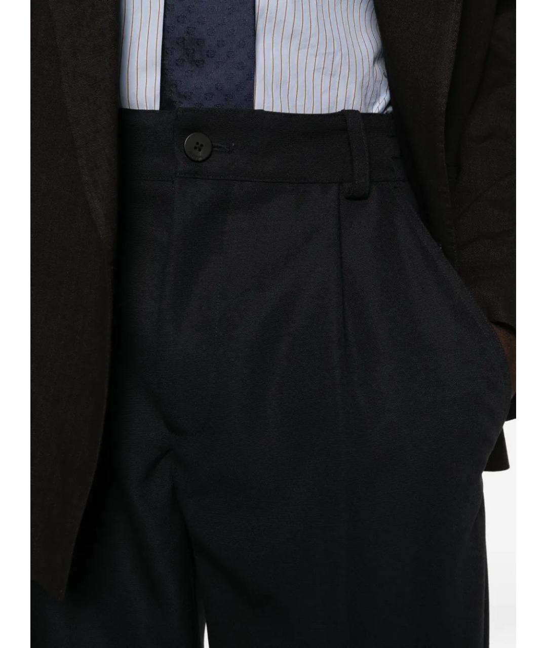 JACQUEMUS Черные хлопковые повседневные брюки, фото 5
