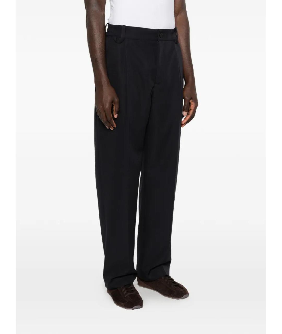 JACQUEMUS Черные хлопковые повседневные брюки, фото 3