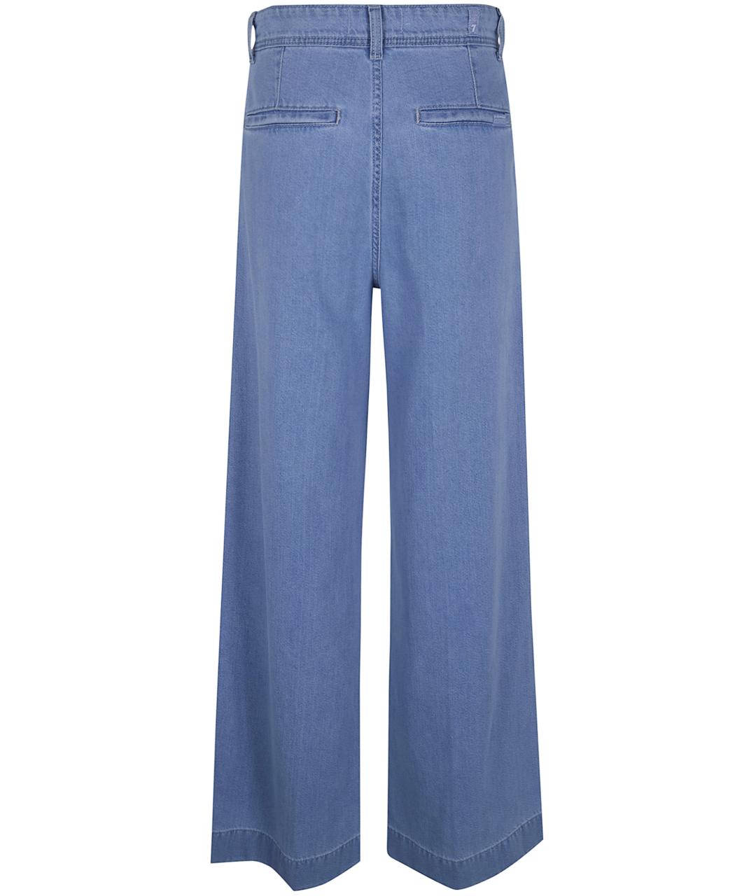 7 FOR ALL MANKIND Синие хлопковые прямые джинсы, фото 2