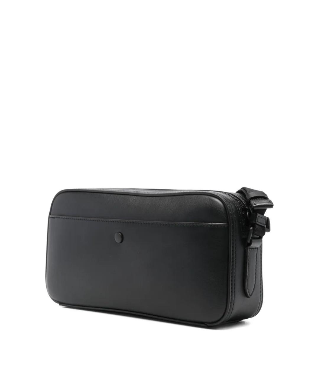 MONCLER Черная кожаная сумка на плечо, фото 2