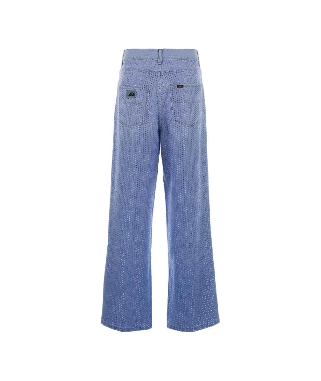 LOIS JEANS Синие хлопковые прямые джинсы, фото 2