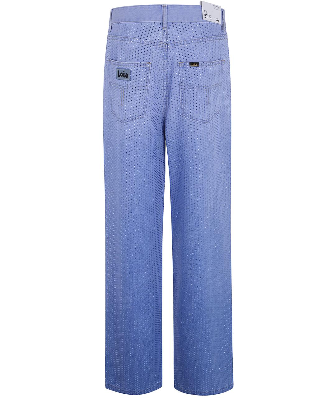 LOIS JEANS Синие хлопковые прямые джинсы, фото 4