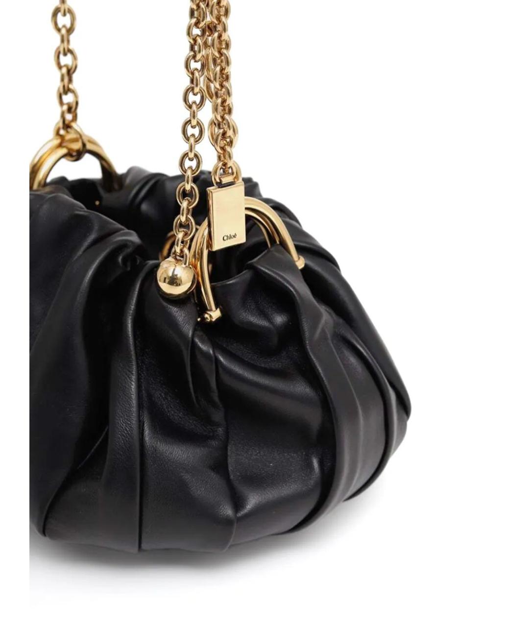 CHLOE Черная кожаная сумка через плечо, фото 3