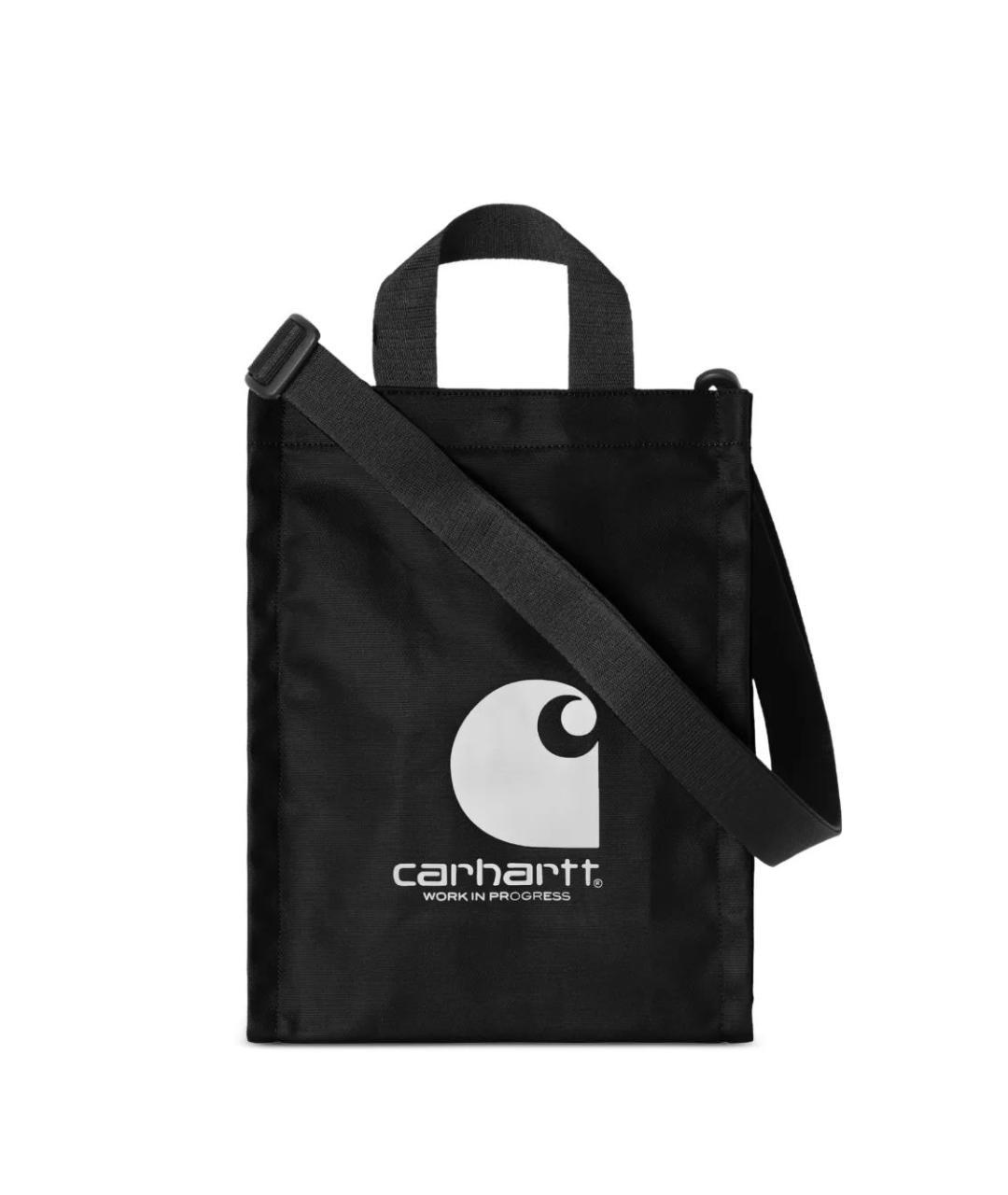 CARHARTT WIP Черная хлопковая сумка тоут, фото 3