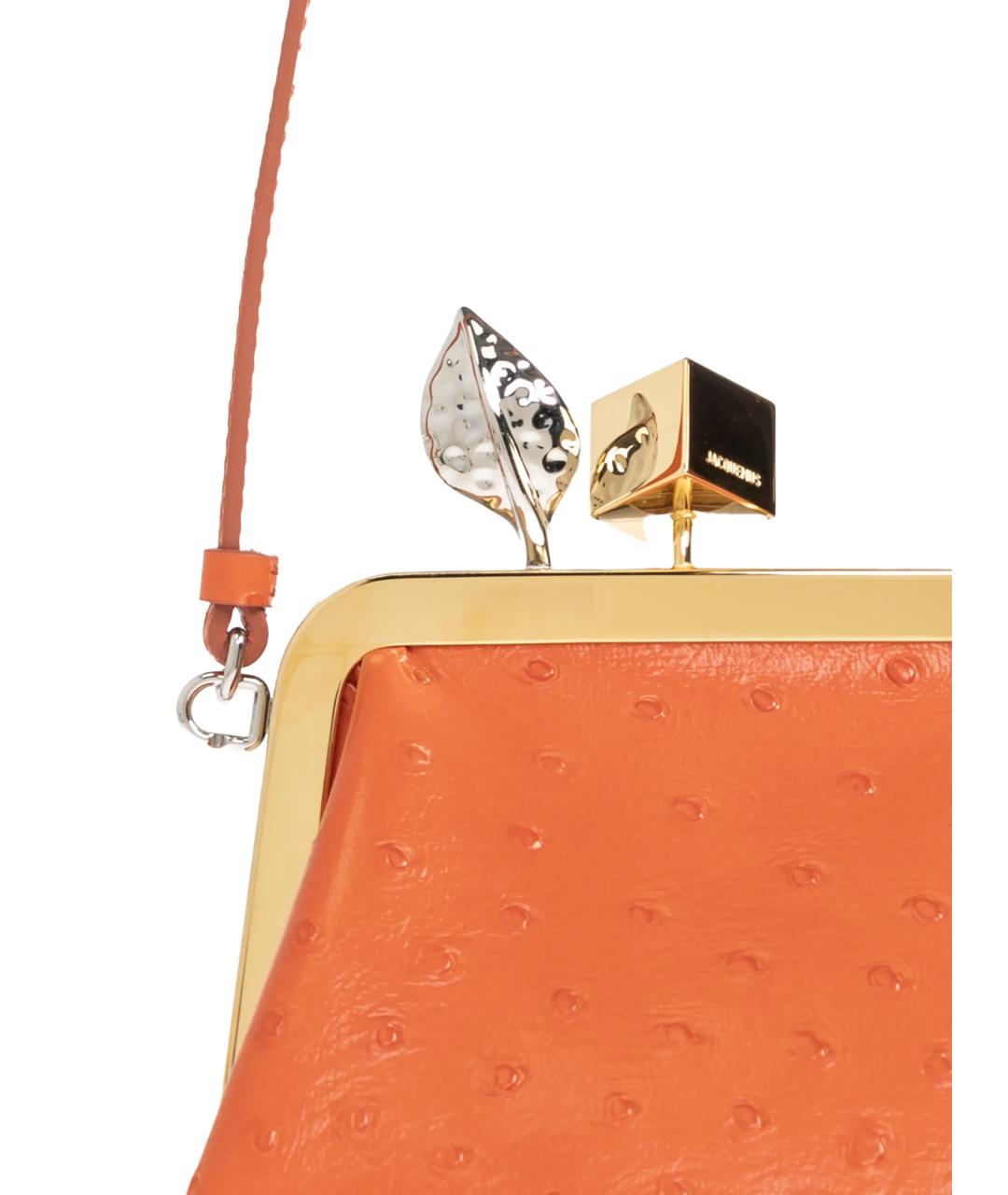 JACQUEMUS Красная кожаная сумка через плечо, фото 2