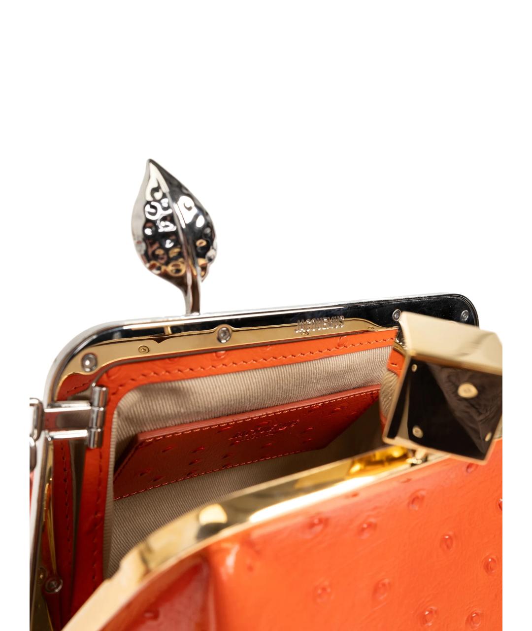 JACQUEMUS Красная кожаная сумка через плечо, фото 3