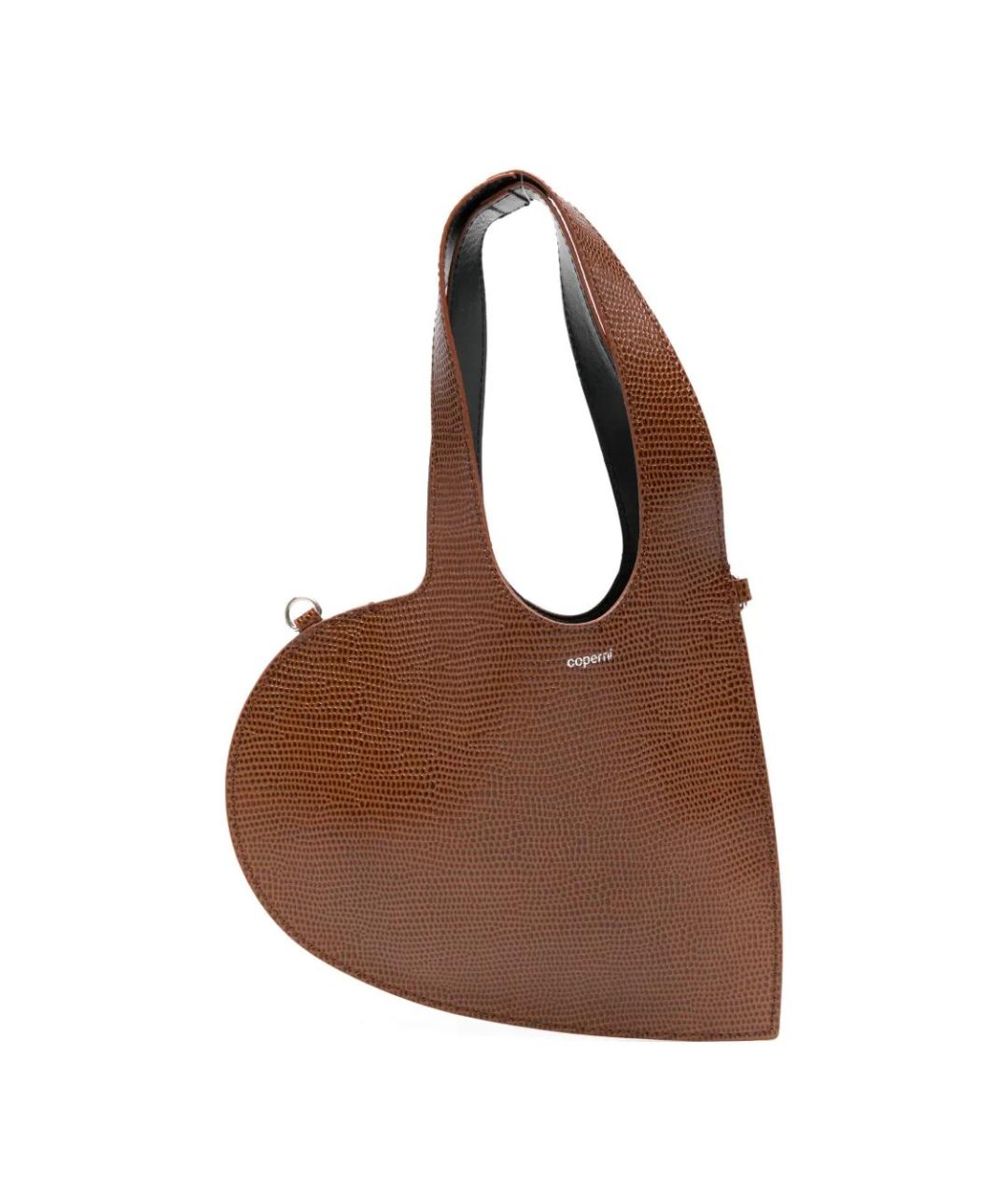 COPERNI Коричневая кожаная сумка с короткими ручками, фото 1