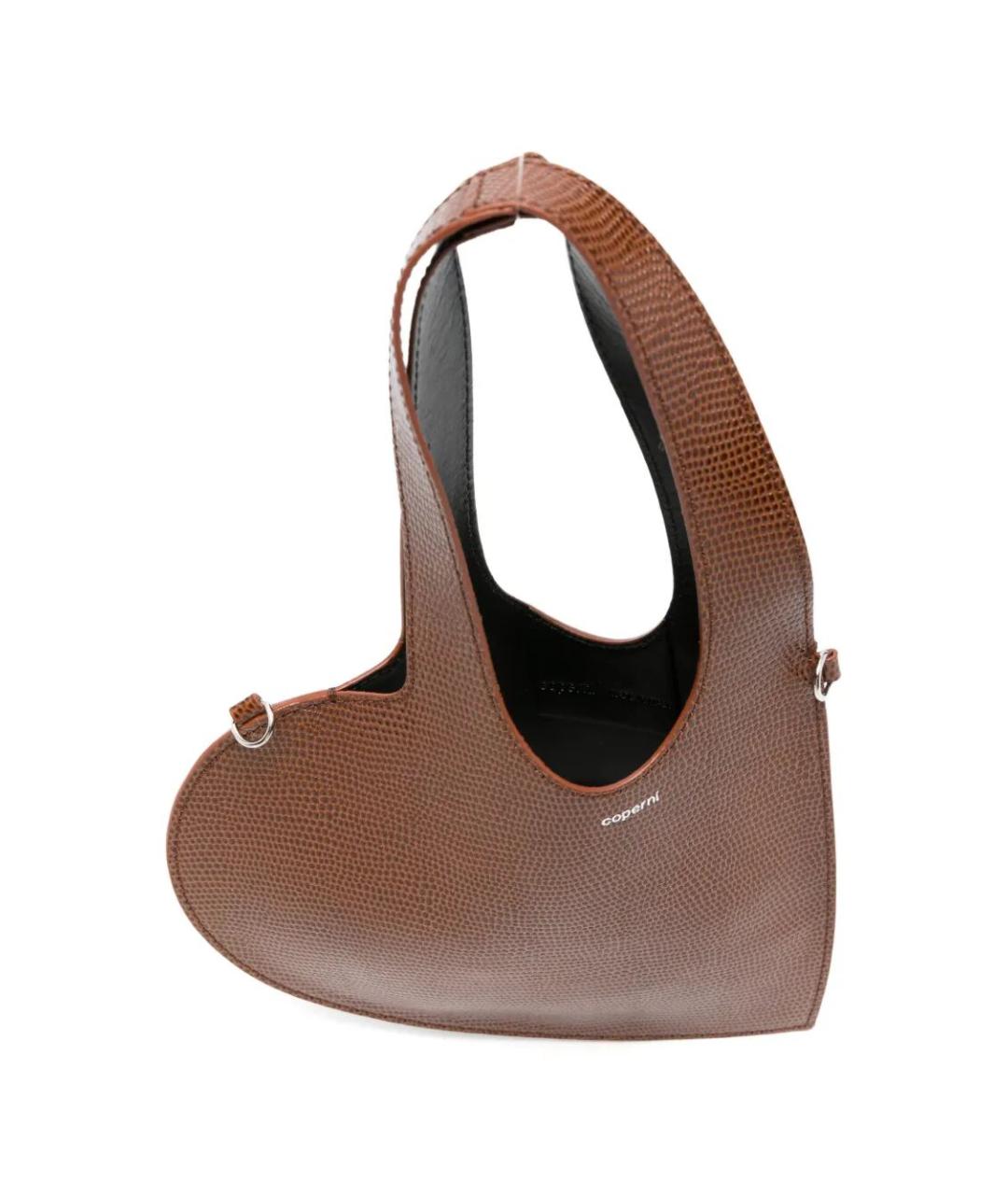 COPERNI Коричневая кожаная сумка с короткими ручками, фото 2