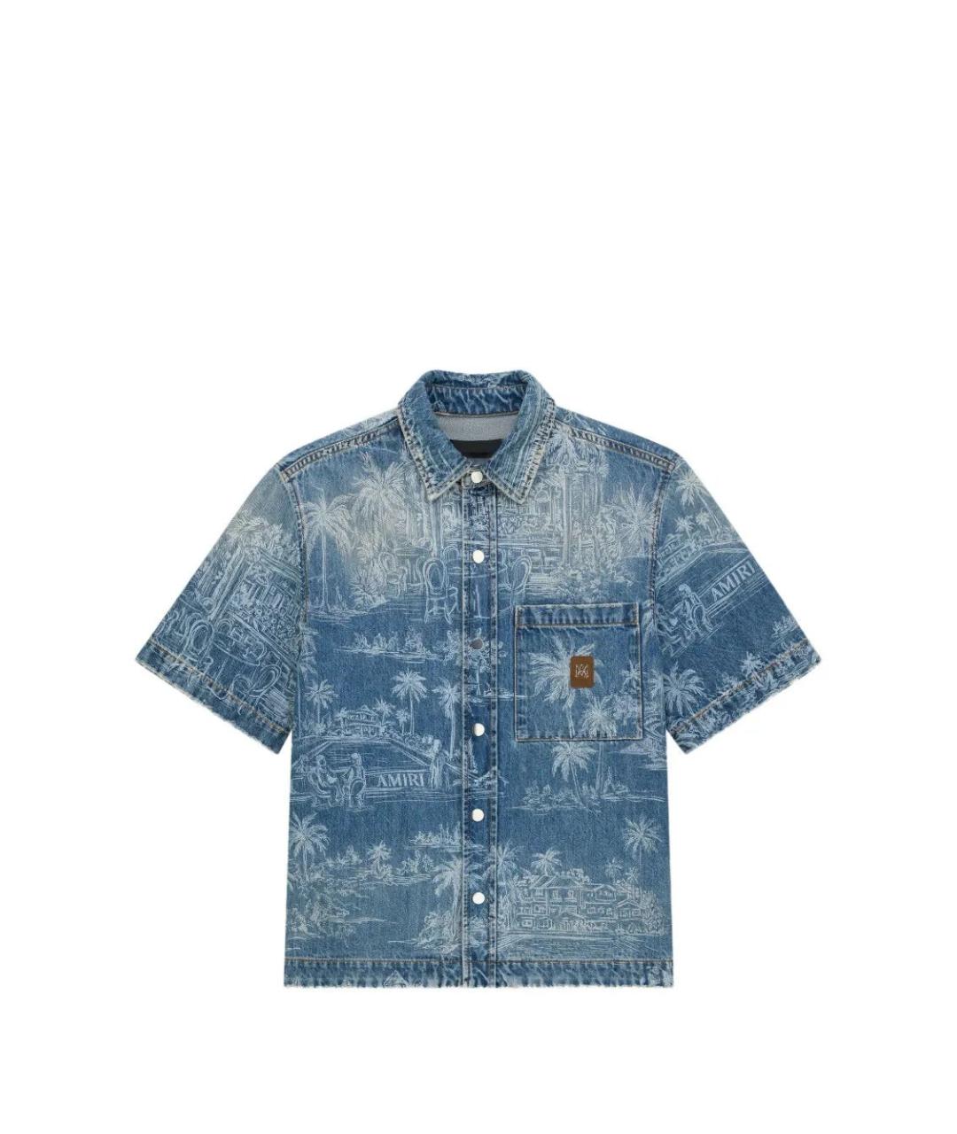 AMIRI Синяя хлопковая кэжуал рубашка, фото 1