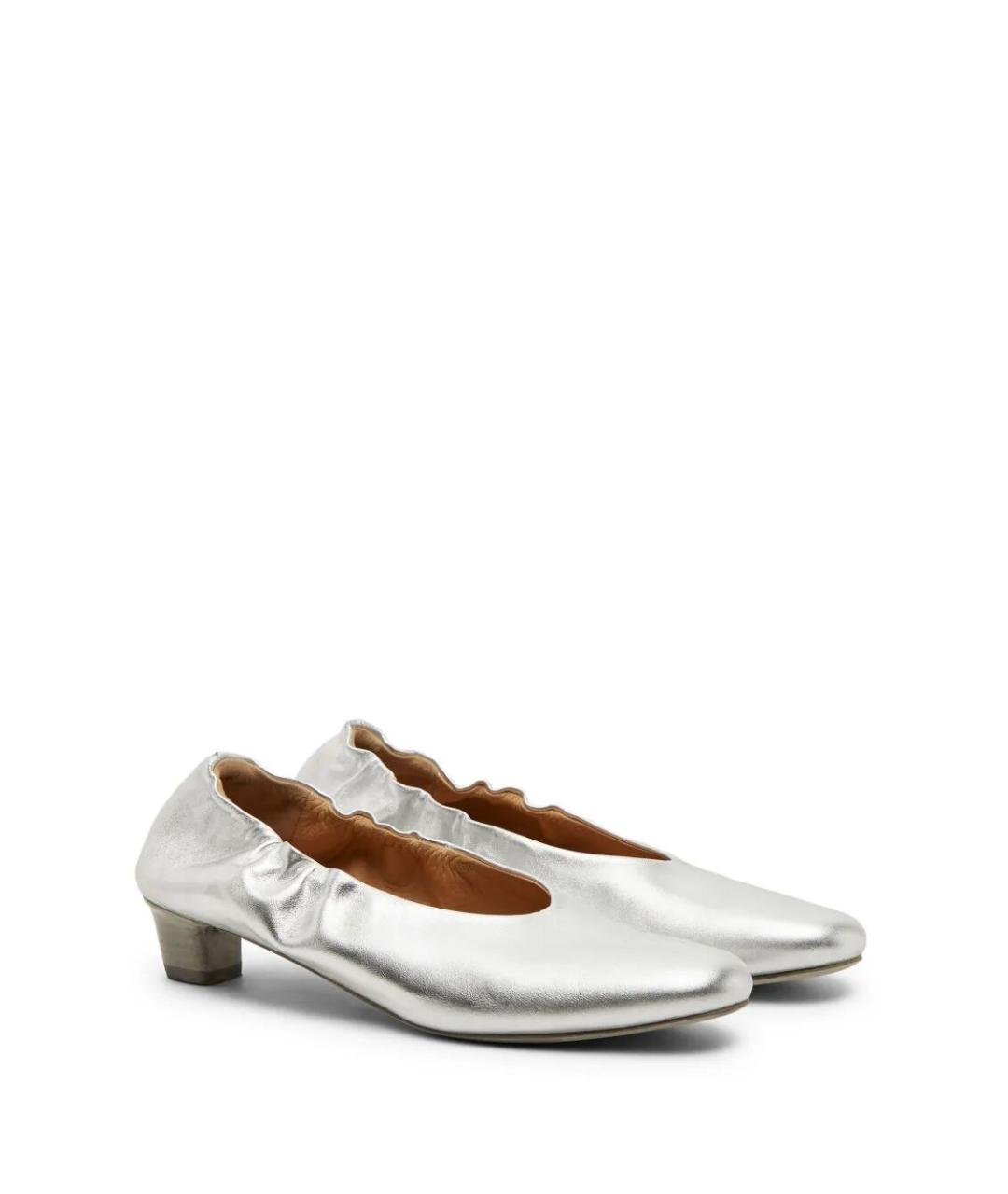 MARSELL Серебряные кожаные туфли, фото 3