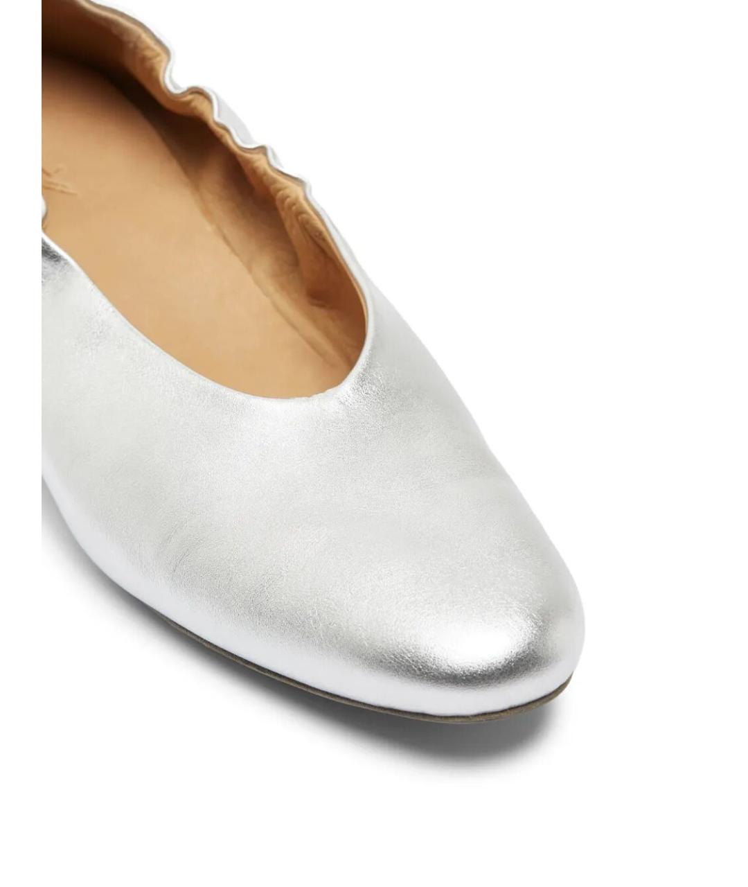 MARSELL Серебряные кожаные туфли, фото 4