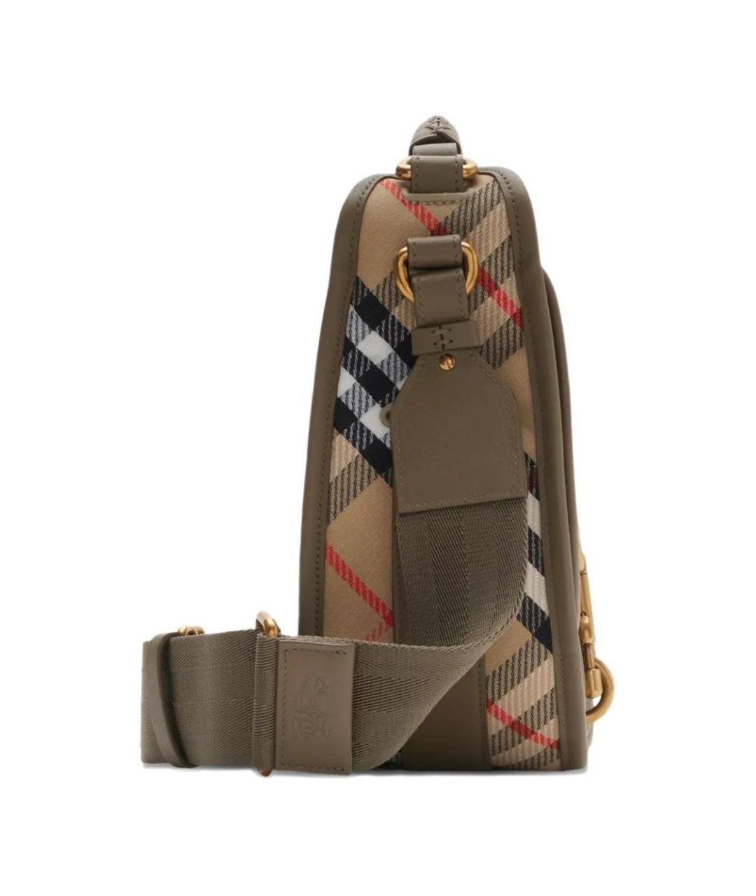 BURBERRY Бежевая тканевая сумка через плечо, фото 3
