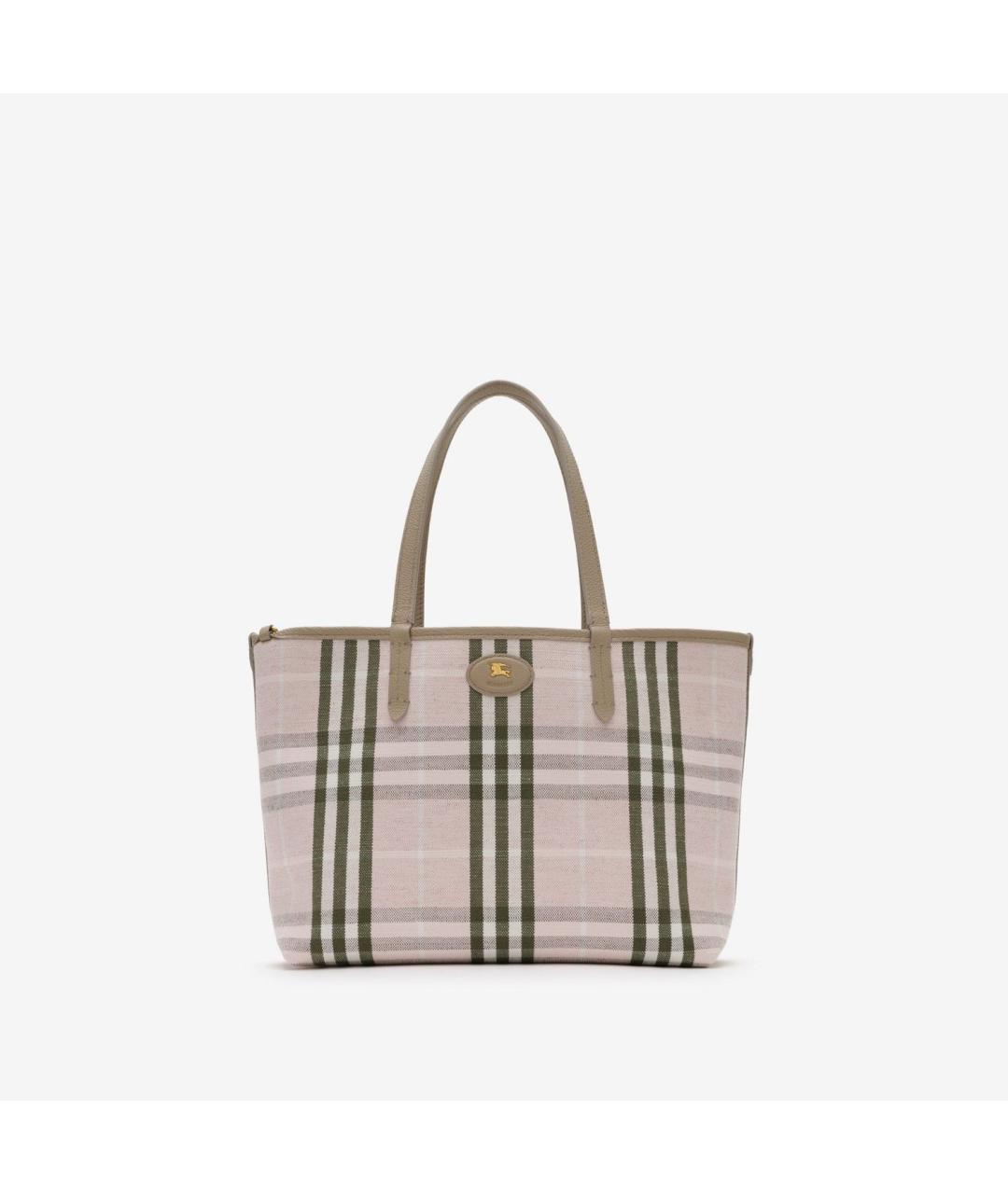 BURBERRY Бежевая кожаная сумка тоут, фото 2