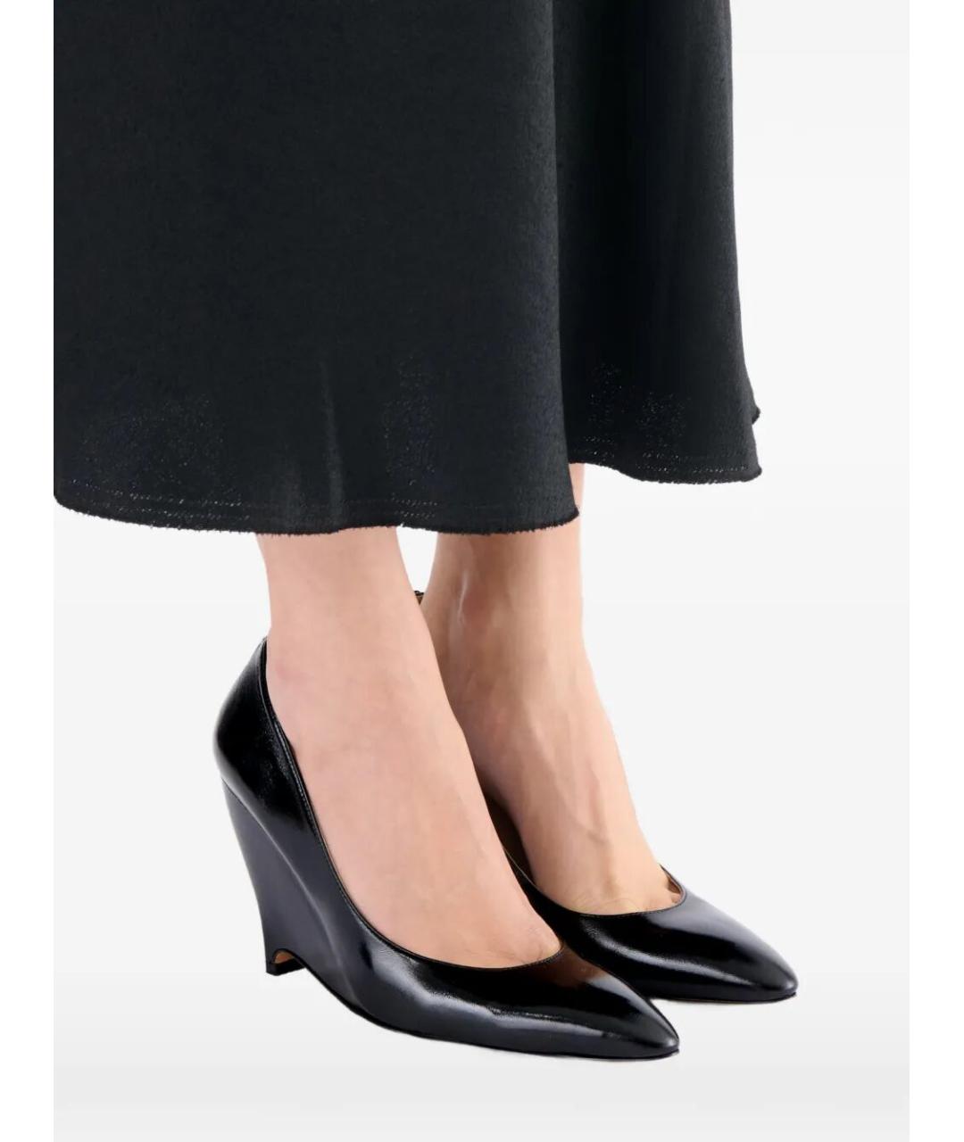 MAISON MARGIELA Черные кожаные туфли, фото 4