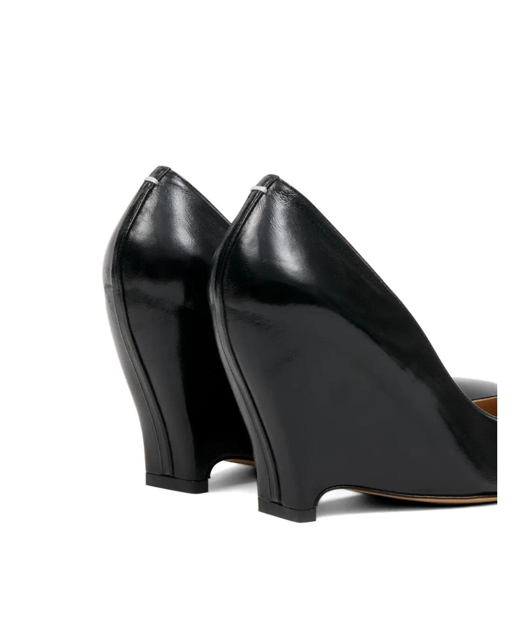 MAISON MARGIELA Черные кожаные туфли, фото 2