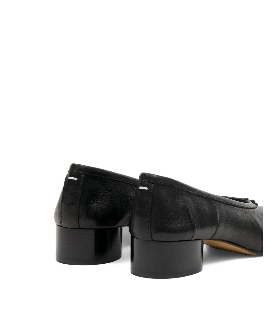 MAISON MARGIELA Черные кожаные туфли, фото 3