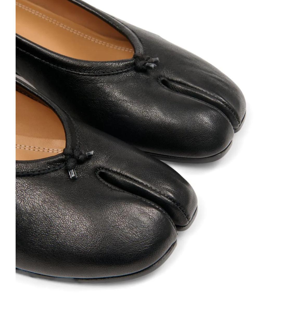 MAISON MARGIELA Черные кожаные туфли, фото 4