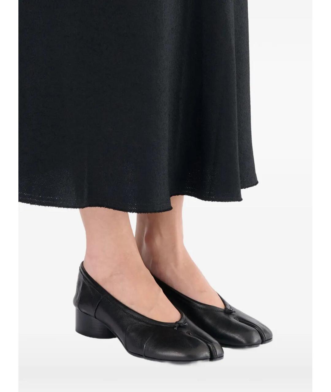 MAISON MARGIELA Черные кожаные туфли, фото 5