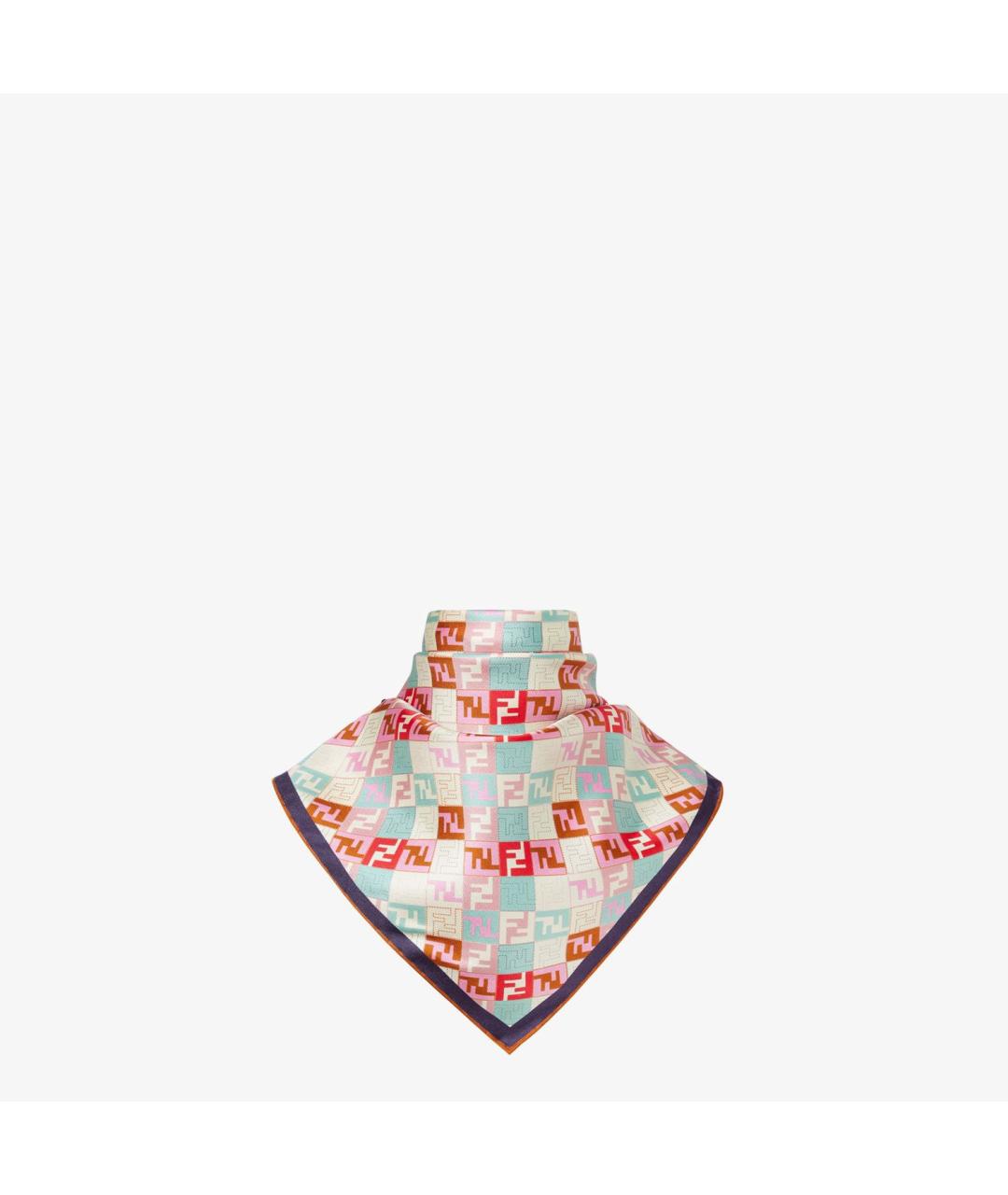 FENDI Мульти шелковый платок, фото 3