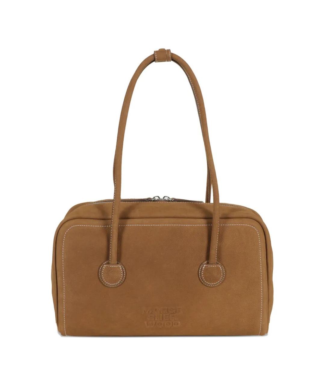 MARGESHERWOOD Коричневая кожаная сумка через плечо, фото 1