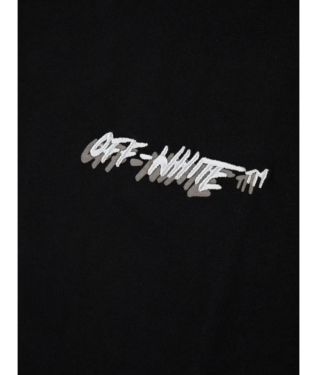 OFF-WHITE Черная хлопковая футболка, фото 2