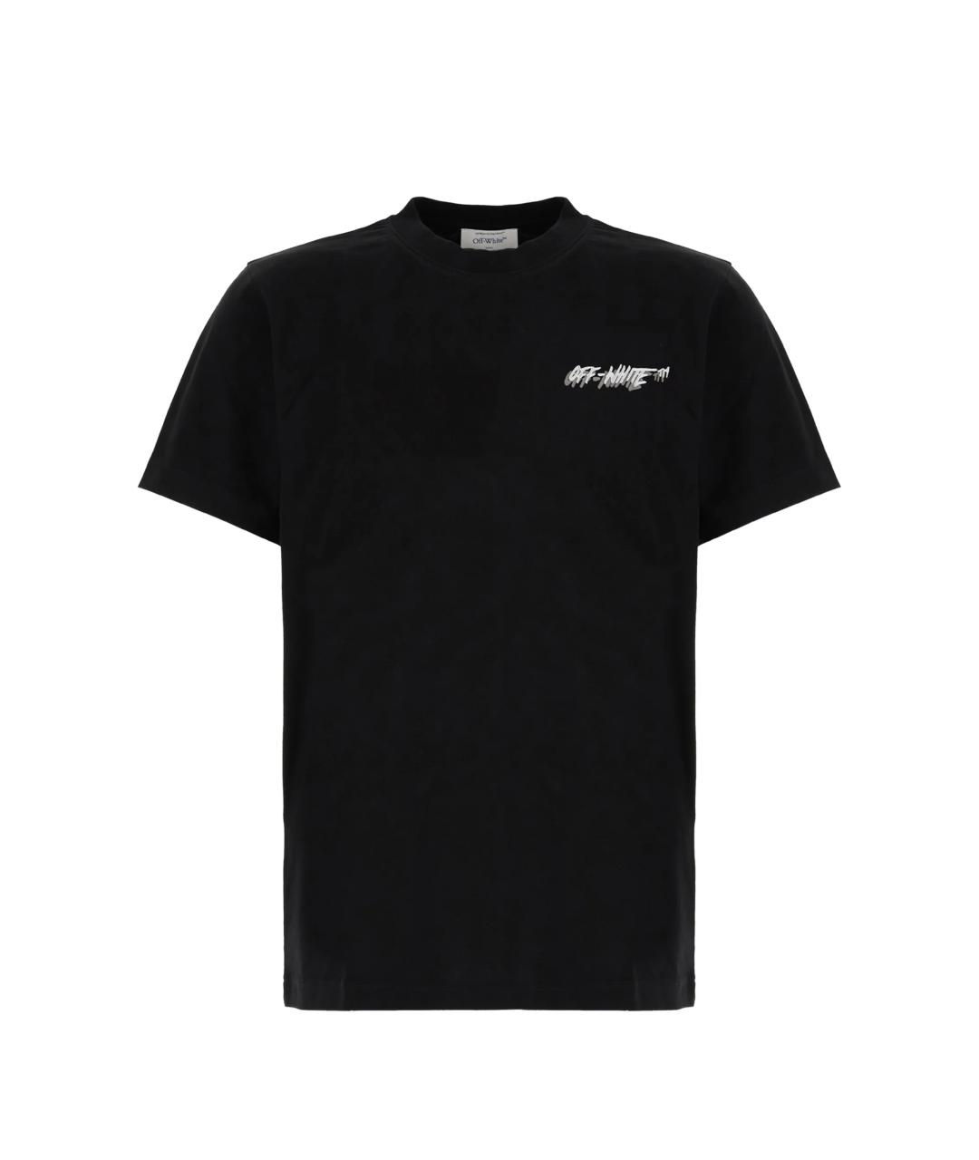 OFF-WHITE Черная хлопковая футболка, фото 1