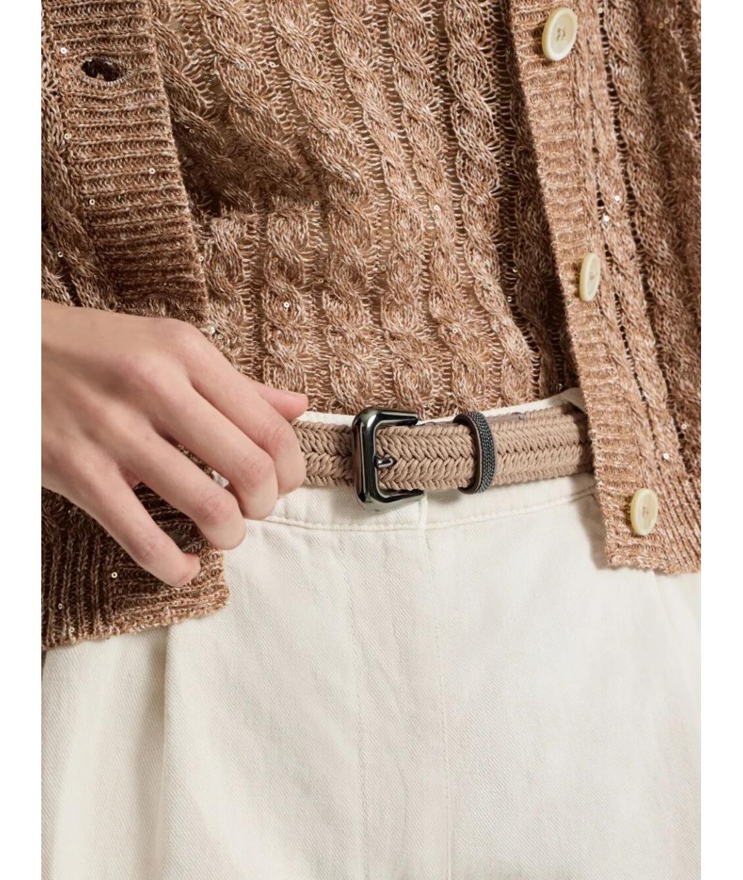 BRUNELLO CUCINELLI Коричневый ремень, фото 3