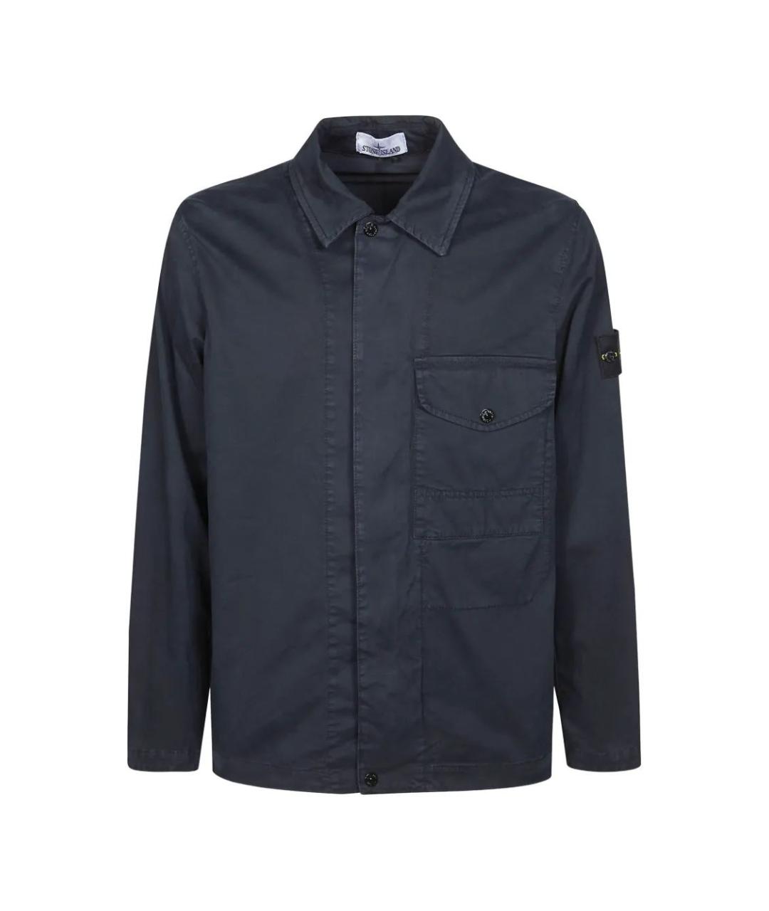 STONE ISLAND Синяя хлопковая кэжуал рубашка, фото 1