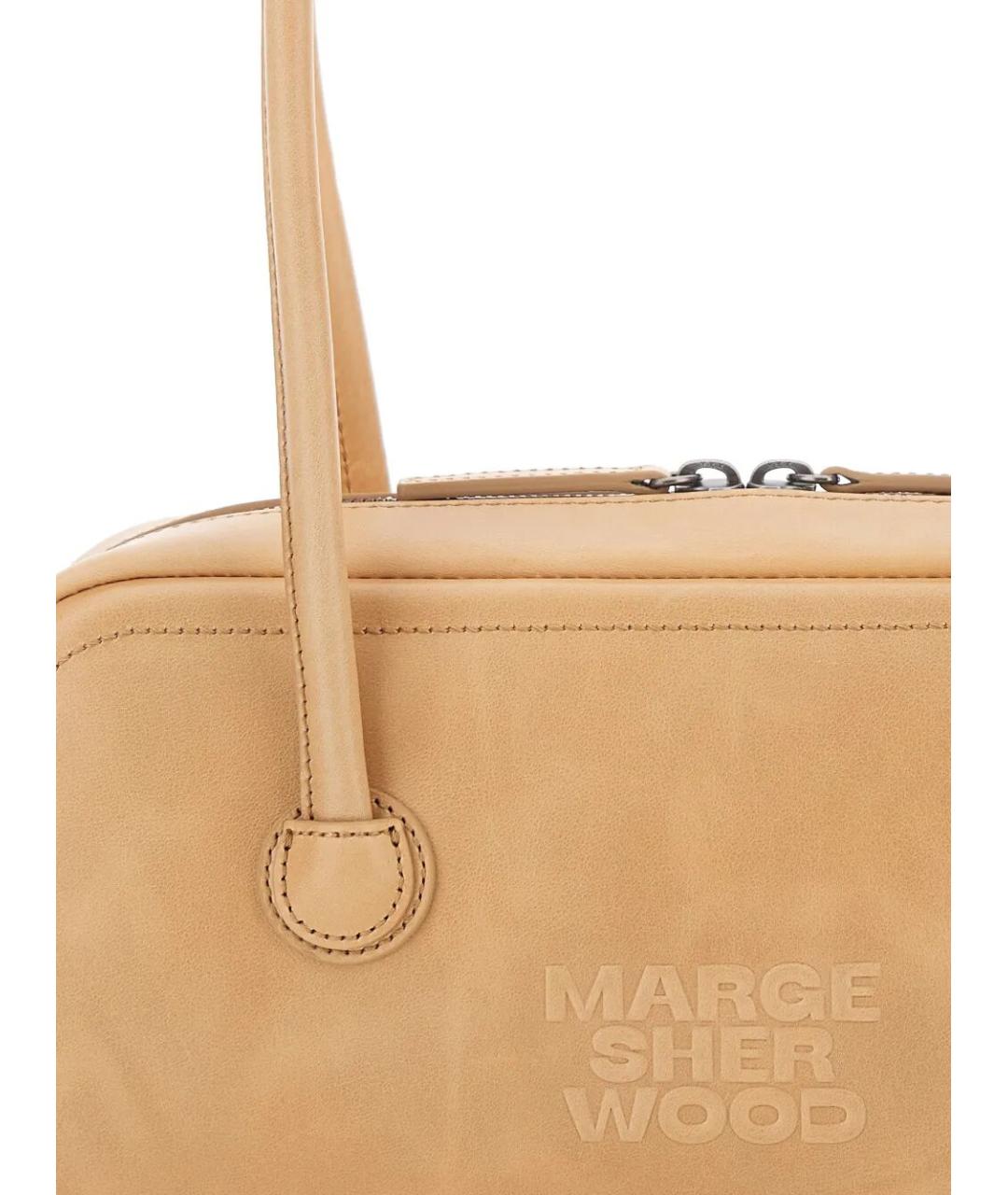 MARGESHERWOOD Коричневая кожаная сумка через плечо, фото 2